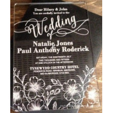 High Quality OEM Design Acrylic Wedding Invitation Laser